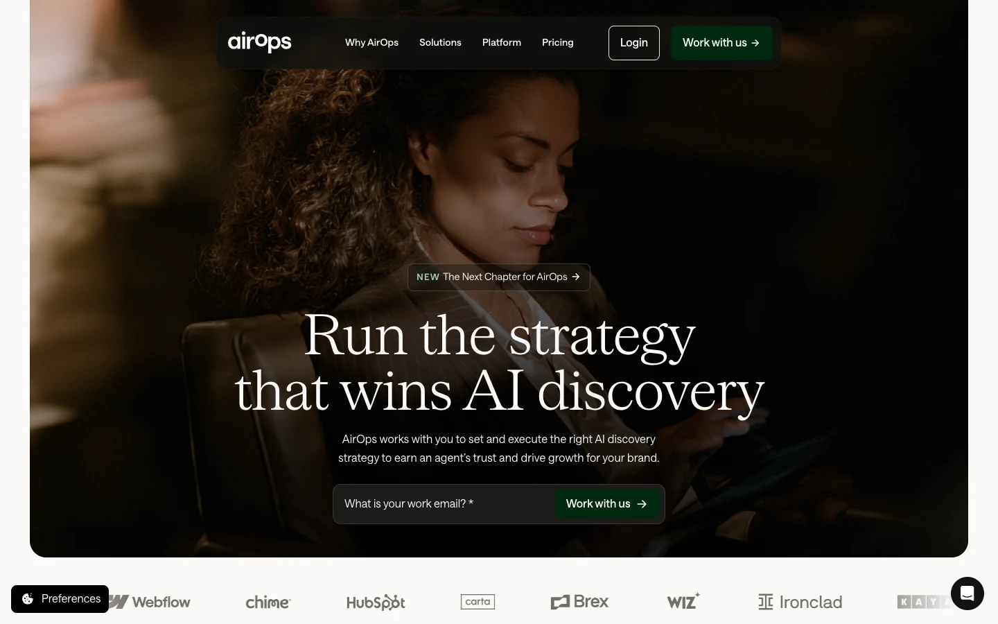 Screenshot of the AirOps homepage, captured on 2026-09-15
